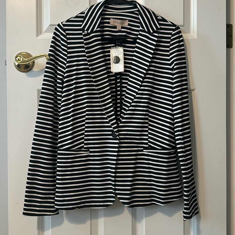 NWT Philosophy striped blazer